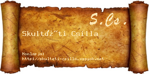 Skultéti Csilla névjegykártya