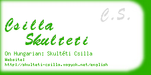 csilla skulteti business card